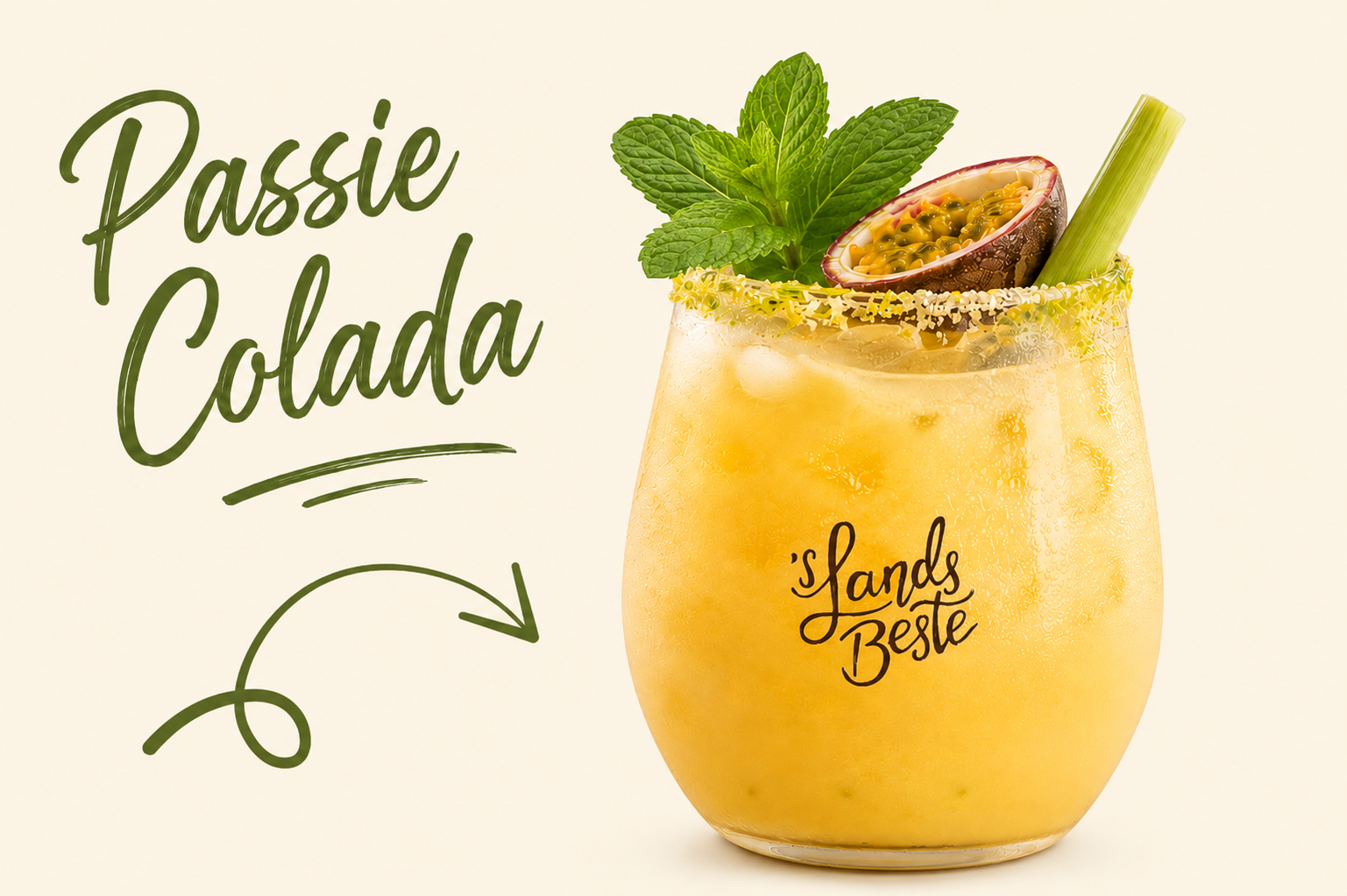 Mocktail 'sLandsBeste Passievrucht kokos